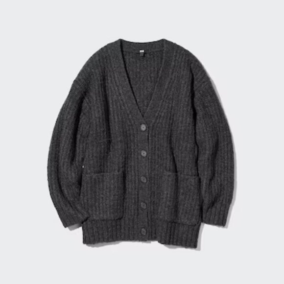 UNIQLO Low-gauge V-neck cardigan (long sleeves) SZ M - Picture 1 of 7